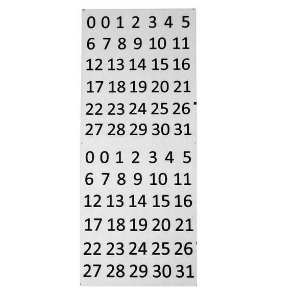 Calendar Number Medley Paper Stickers, Black, 66-Count