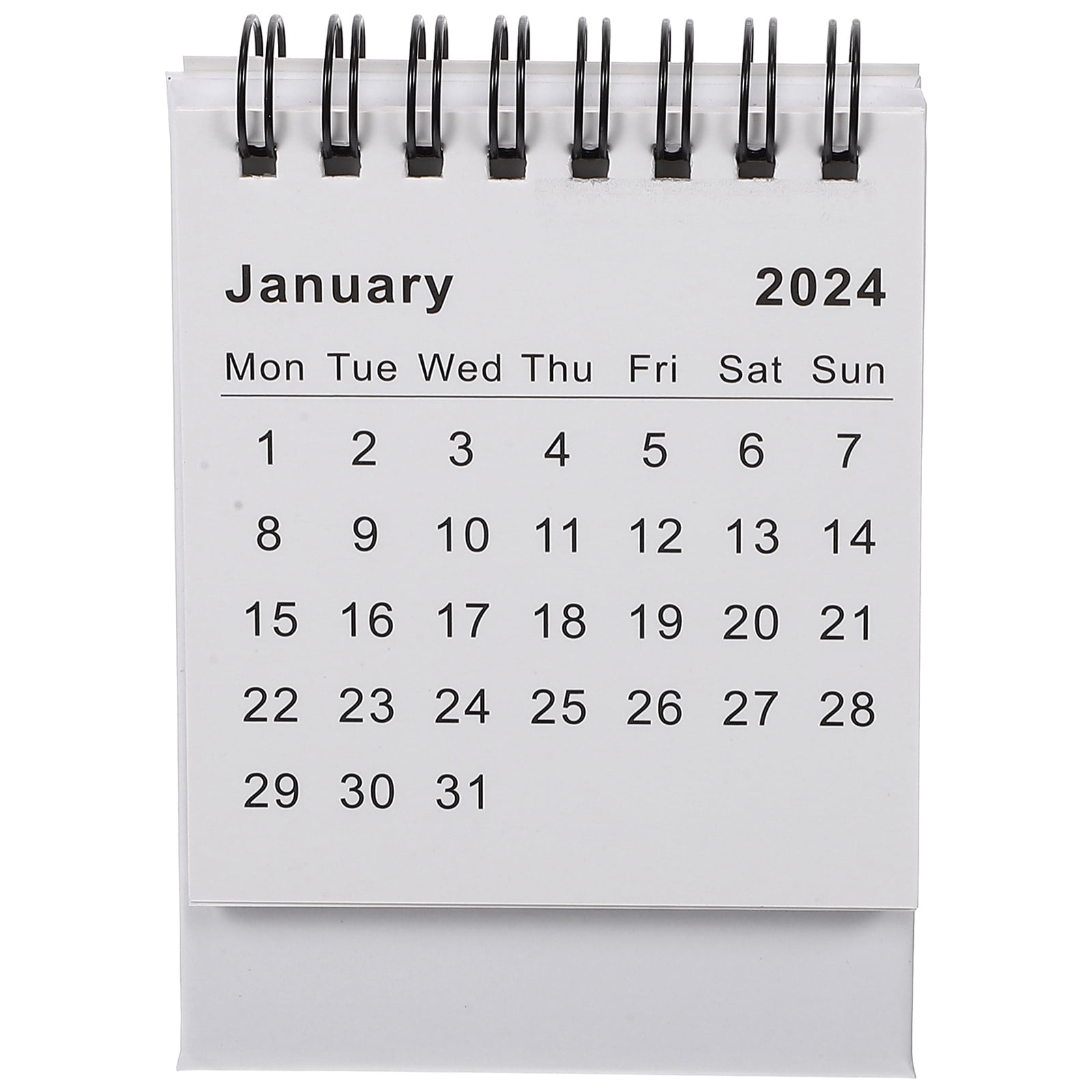 FONDOTIN 2024 Desk Calendar for Home Paper Standing Calendar with Blank Spaces for Memorandum 6.5 x 5.5 inches