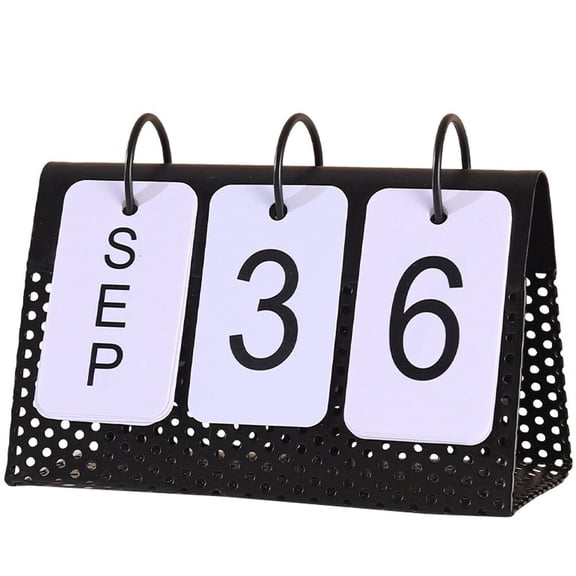 Calendar Ornament Advent Decoration for Home and Office, Black, Holiday Countdown for Kids and Adults