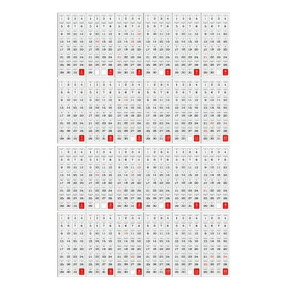 Calendar Sticker Planner Stickers Daily Adhesive Appointment Decal Date Diary Notepad Decals Page Monthly Label