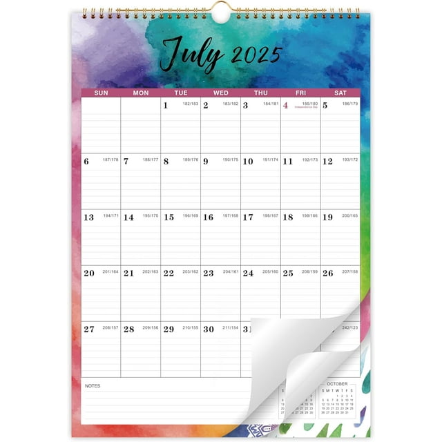 Calendar/Wall Calendar 2025-2026 - JUL 2025 - DEC 2026, 18 Monthly ...