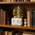 thumbnail image 1 of Calendar for Desk Daily Desktop Perpetual Calendar Month Date Display Blocks Desk Accessories for Home Office Decor Reusable Yearly Leaf Design, 1 of 6
