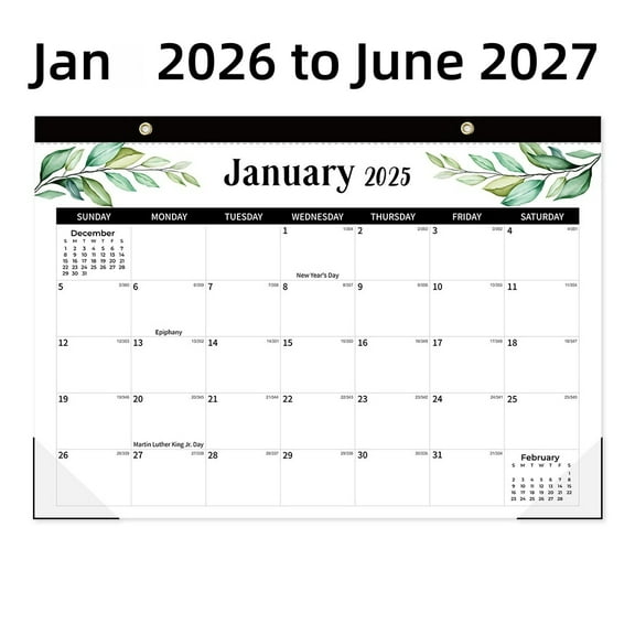 Calendar for Desk and Wall 2026-2027, Monthly Organizer for Home or Office, 17" x 12"