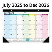 Calendar for Desk and Wall July 2025- Dec 2026, Monthly Organizer for Home or Office, 17" x 12"