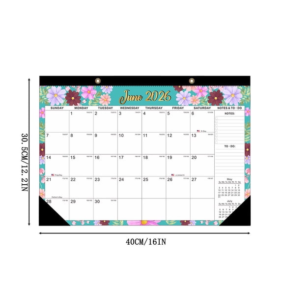 Calendar for Junes 2026 - December 2027 English Calendar