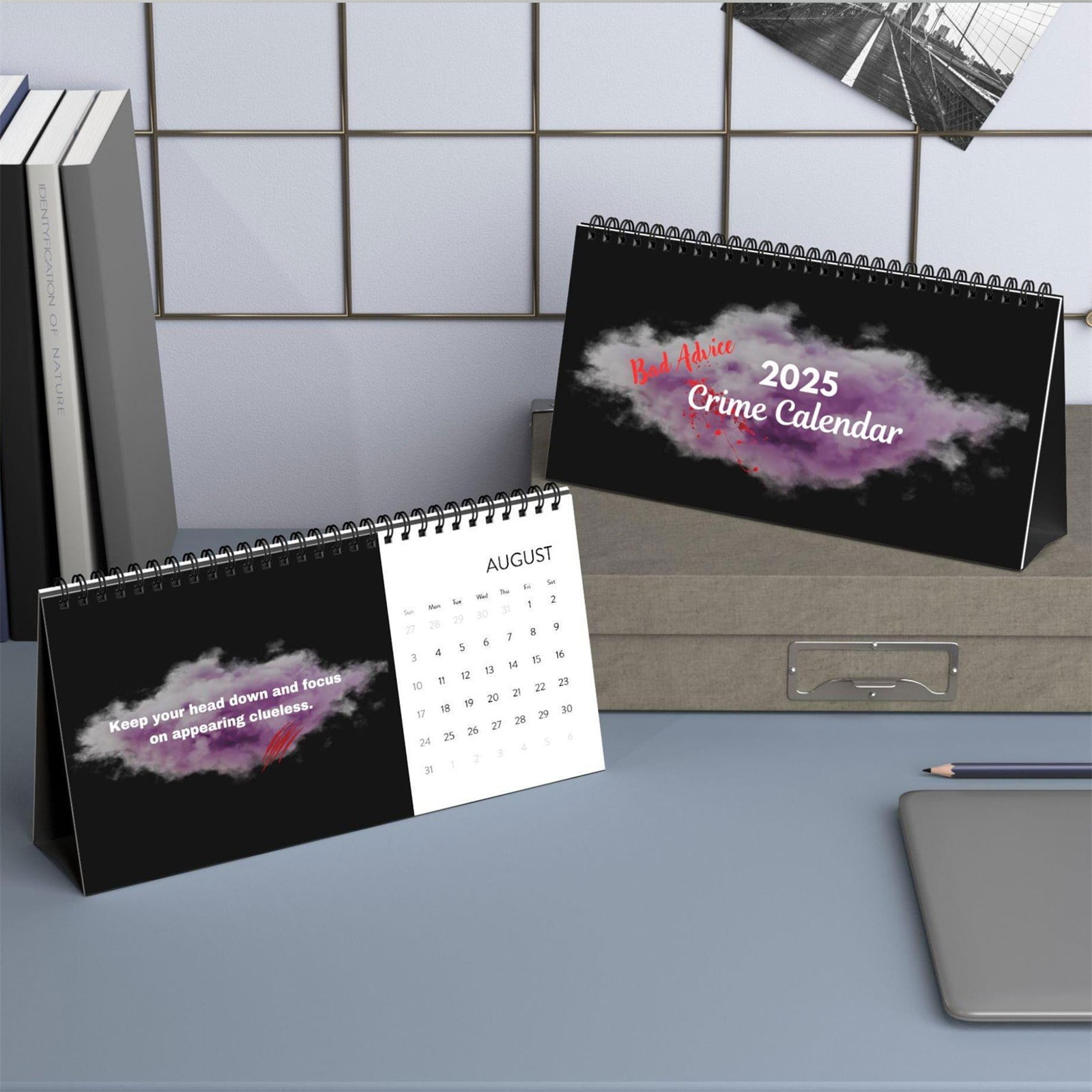Calendar of Bad Advice 2025 Funny Desktop Dark Humor Desk Calendar