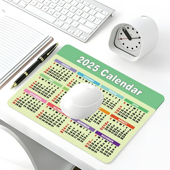 Calendars for 2026-2027 2026 Calendar Mouse Pad with Holiday Reminders Non-Slip Washable Rubber Base Stitched Edges Compact Desk Mat for Office Use 2026 Calendar