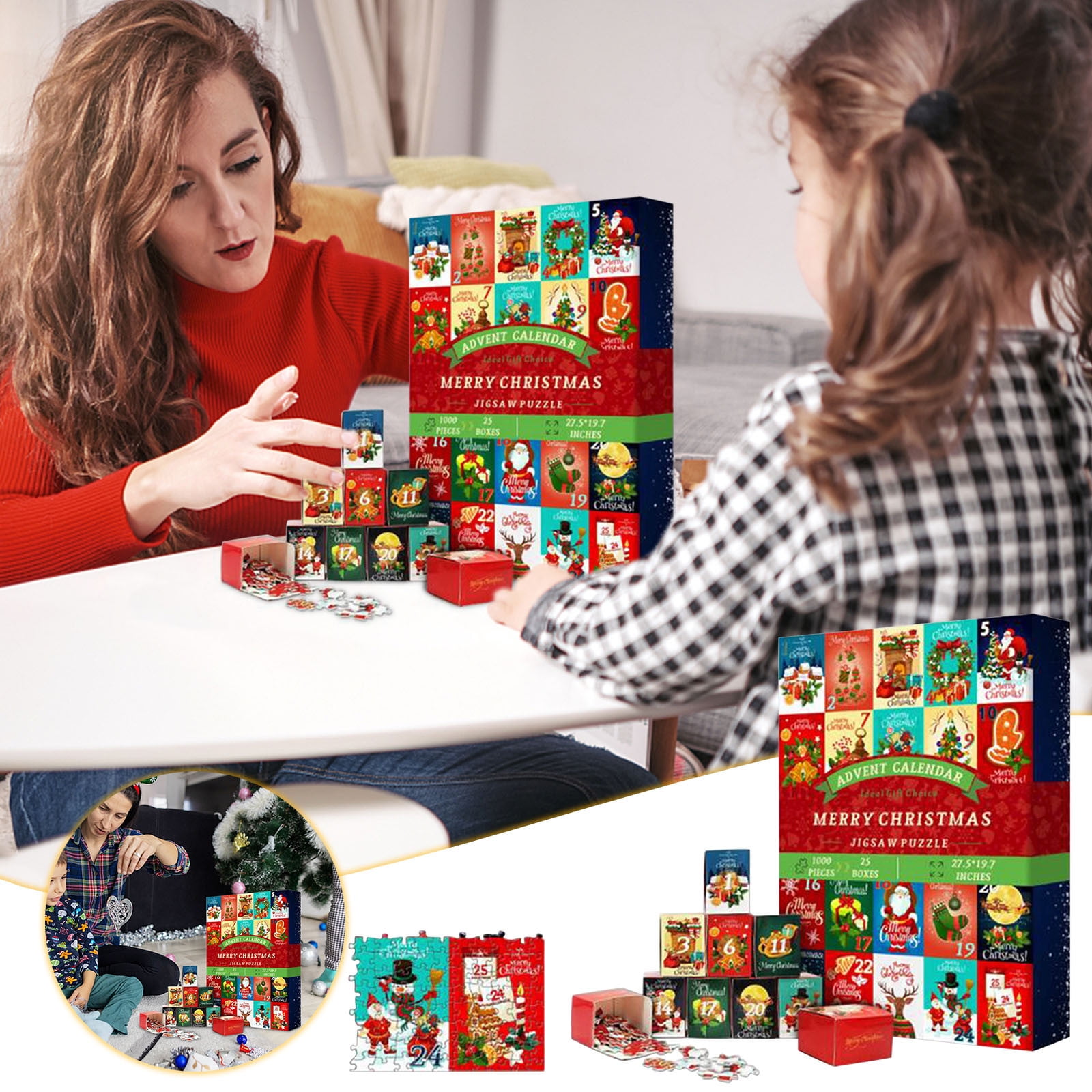 Calendars Clearance Border Christmas Countdown Calendar 24 Day