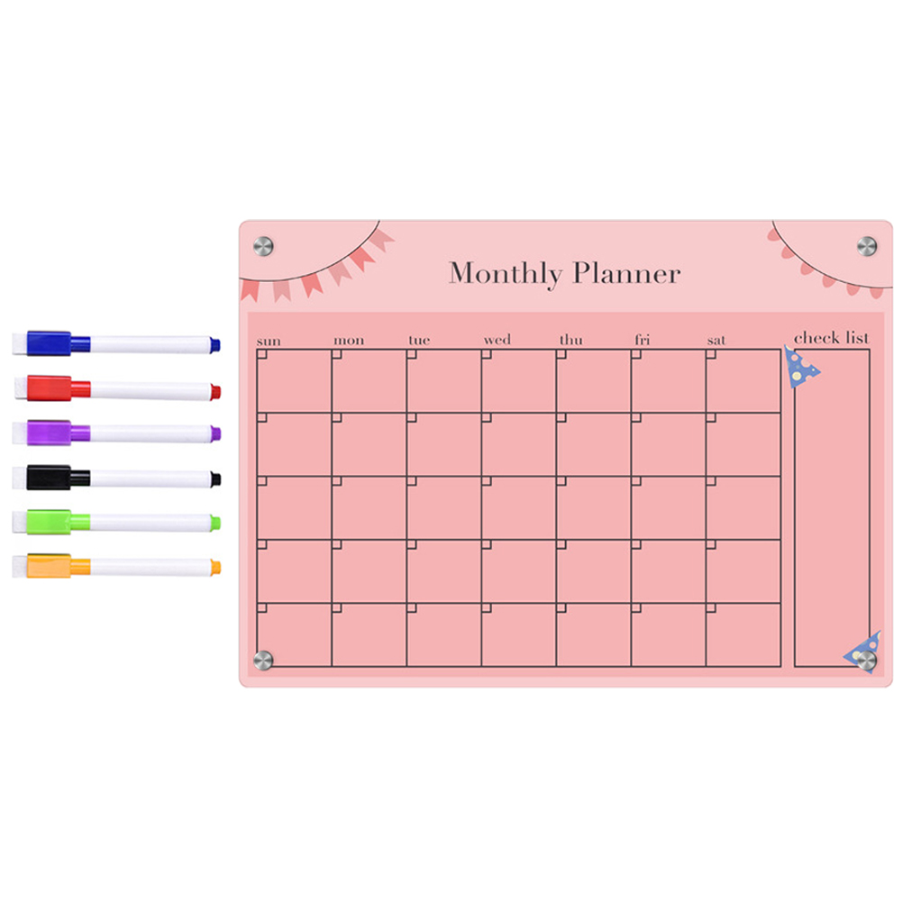 Calendars Dry Erase Boards Plan Clear Fridge Acrylic Weekly Planner Note Whiteboard