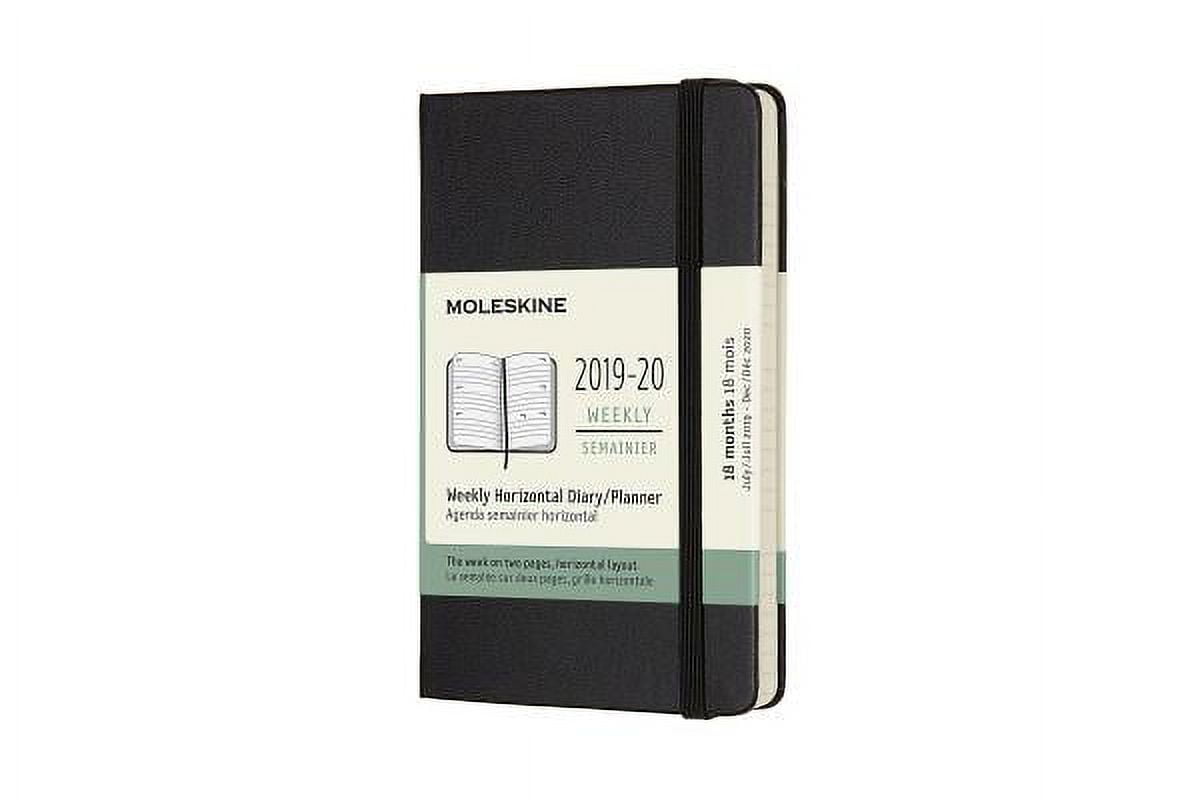 Calendars Moleskine Hard Weekly Planner in Black Horizontal All Major