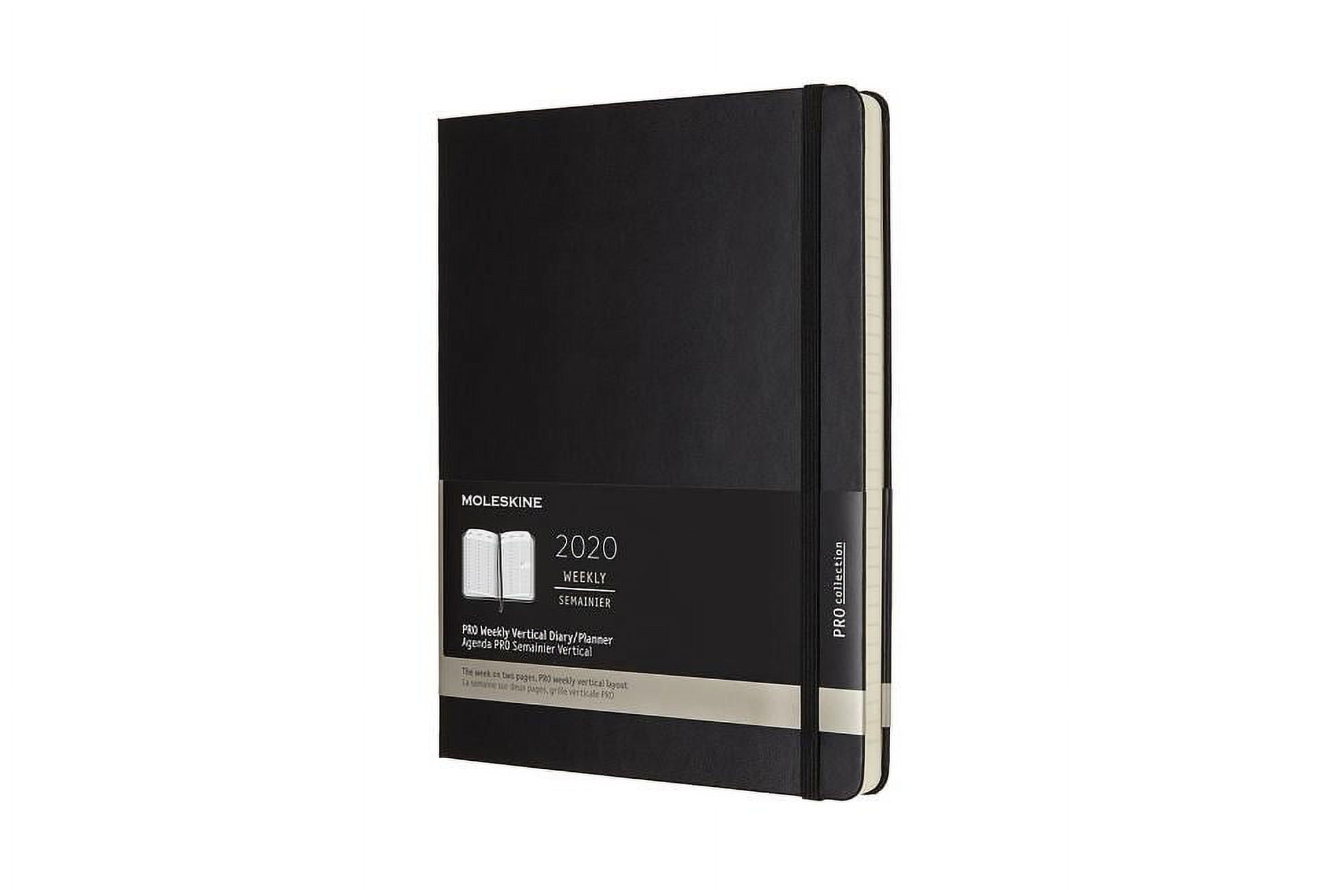 Calendars Moleskine XL Vertical Pro Weekly Planner in Black All Major