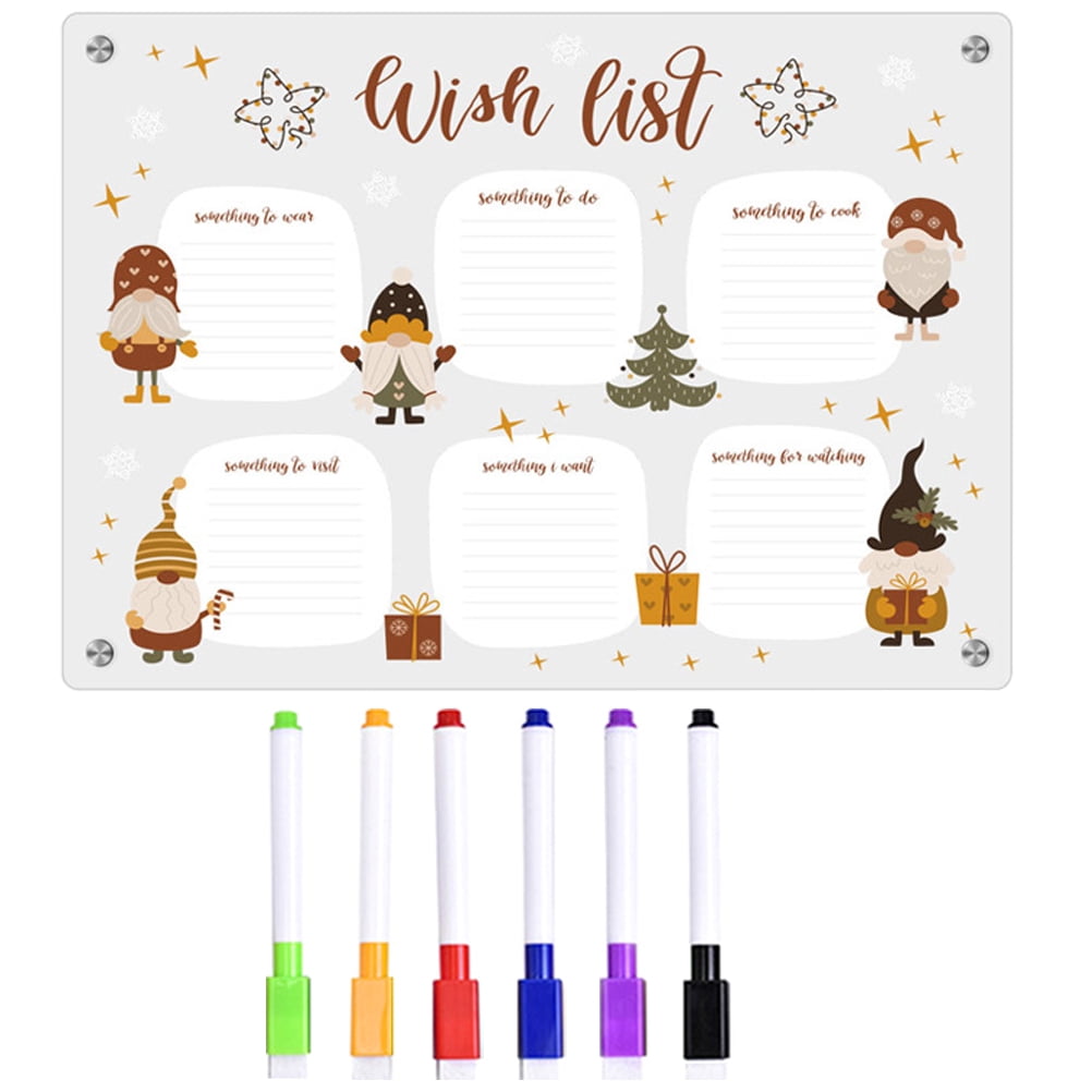 Calendars The to Do List Aqurium for Home Erasable Writing Board Fridge