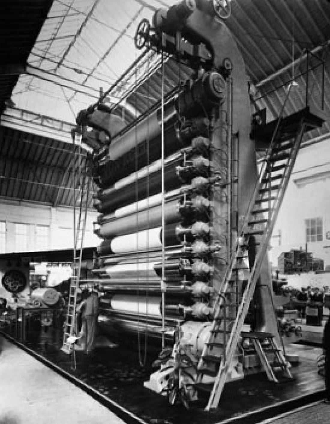 Calender machine in a paper mill Canvas Art - (24 x 36)
