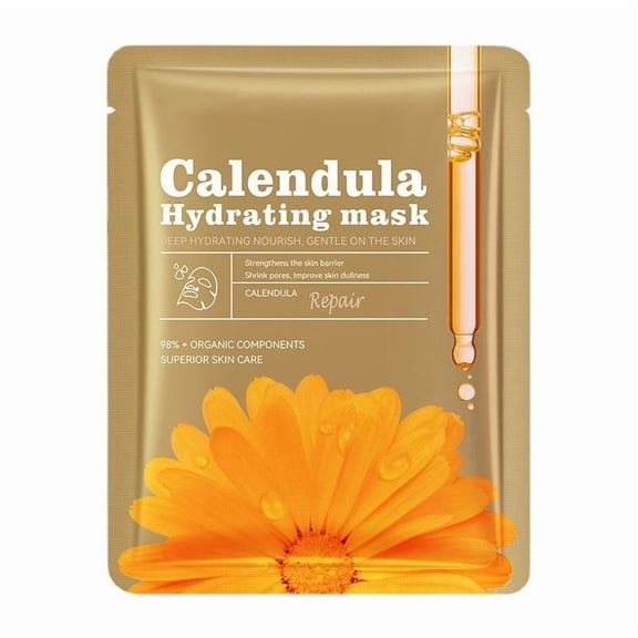 Calendula Facial Mask, 25ml, Soothing & Hydrating Face Patch, 1-Piece, for Sensitive Skin, Redness Relief, Overnight Repair