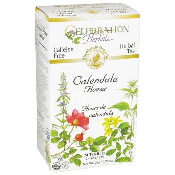 Celebration Herbals Calendula Flowers Tea Organic, 24 Ct
