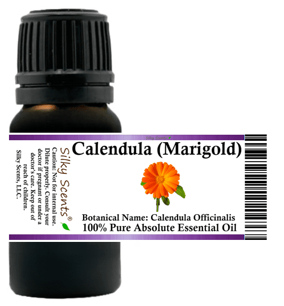Calendula Marigold Essential Oil 5 ml (1/6 fl oz) - 100% Pure and Natural by Silky Scents