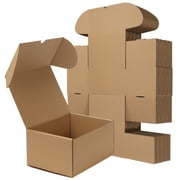 Calenzana 25 Pack 8x6x4 Brown Shipping Boxes, Corrugated Cardboard Boxes for Packaging Small Business