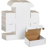 Calenzana 25 Pack 9x6x3 Shipping Boxes, Corrugated Cardboard Box for Shipping and Mailing, White, Recycled