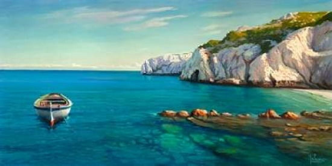 Caletta mediterranea Canvas Art - Adriano Galasso (10 x 20)