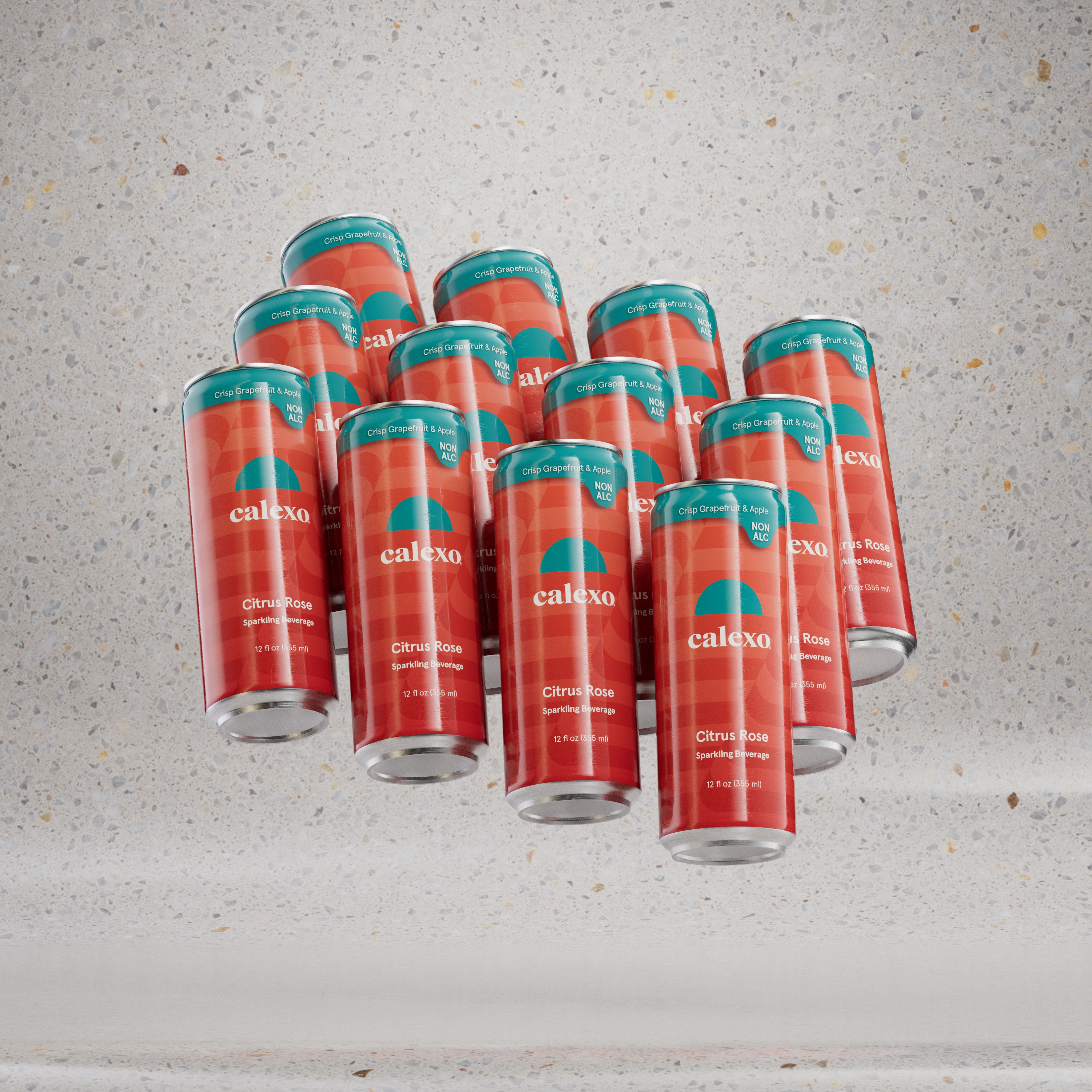 Calexo Citrus Rose Non Alcoholic Sparkling Beverage 12 oz. 12pk 0.0% ABV