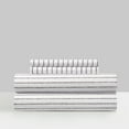 thumbnail image 1 of Caley 3 or 4 Piece Sheet Set Solid White With Dot Striped Pattern Print Design, 1 of 10