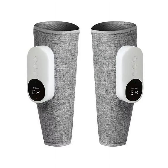 Calf Air Compression Massager for Circulation and Pain Relief, Leg Massager with Heat, Relieve Fatigue, Help for Edema and Varicose Veins, Gifts (Calf: Within 22.5 inches)