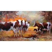 Calf Canvas Art - Willem Haenraets 24 x 36