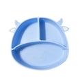 thumbnail image 1 of Calf Childrens Silicone Dinner Plate Infant Non Slip Suction Cup Bowl Baby Cartoon Complementary Food Divided Tableware/ Children'S Silicone Dinner Plate Cow Shape A, 1 of 3
