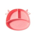 thumbnail image 1 of Calf Childrens Silicone Dinner Plate Infant Non Slip Suction Cup Bowl Baby Cartoon Complementary Food Divided Tableware/ Children'S Silicone Dinner Plate Cow Shape C, 1 of 3