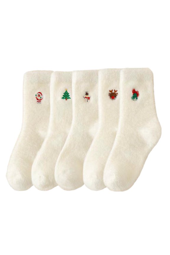 Calf Christmas Socks Made Of Velvet Warm And Thick Suitable For Winter Floor Wear