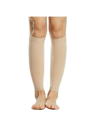 yuehao accessories calf compression sleeve leg performance support shin  splint & calf pain relief socks white l 