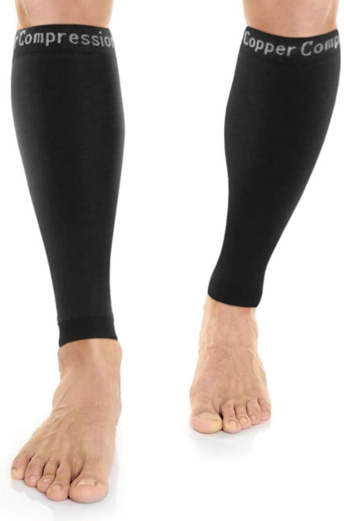 Ultra V-Striped Design Calf Support Recovery Compression Sleeves