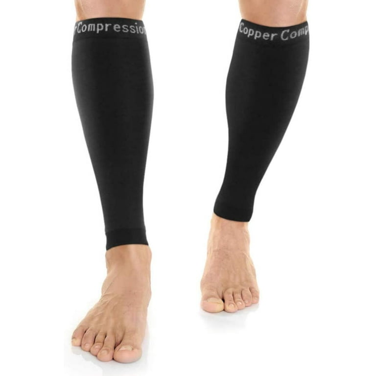 Calf Compression Sleeves for Men and Women - Copper Compression Calves  Support for Football, Running, Sports. Increase Blood Flow. Reduce Muscle