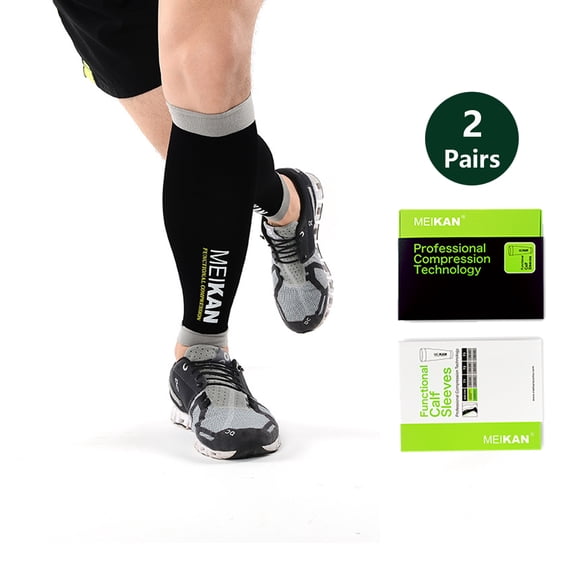 Calf Compression Sleeves Men Women - Leg Compression Sleeve Footless Socks - Shin Splint Relief Fitness Running