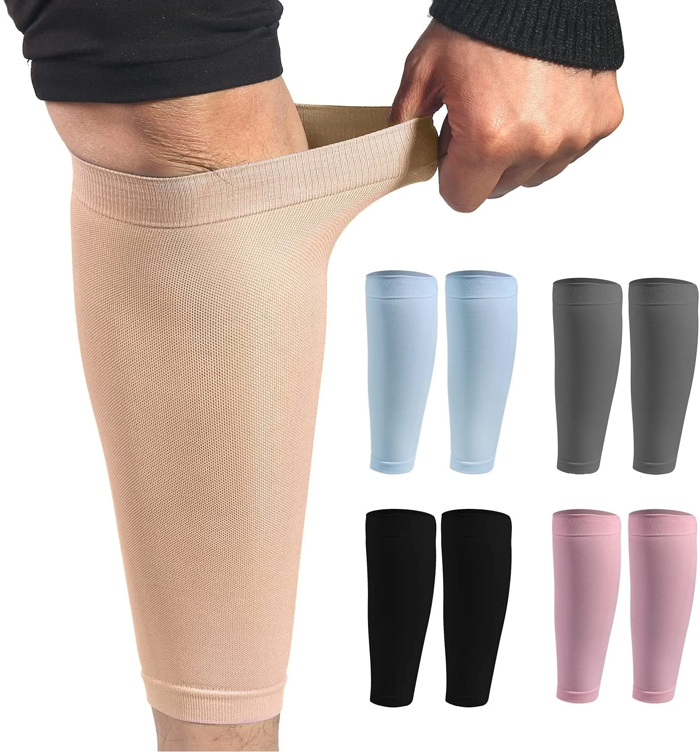 Calf Compression Sleeves Relief Calf Pain Calf Support Leg for Recovery Varicose Veins Shin Splint Running Cycling Sports Men Women Skin Large Walmart
