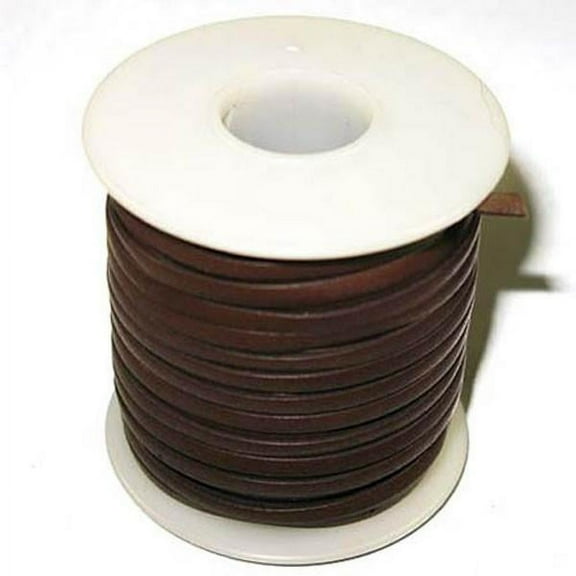 Calf Leather Lace 3/32" 50 Yards of Dark Brown