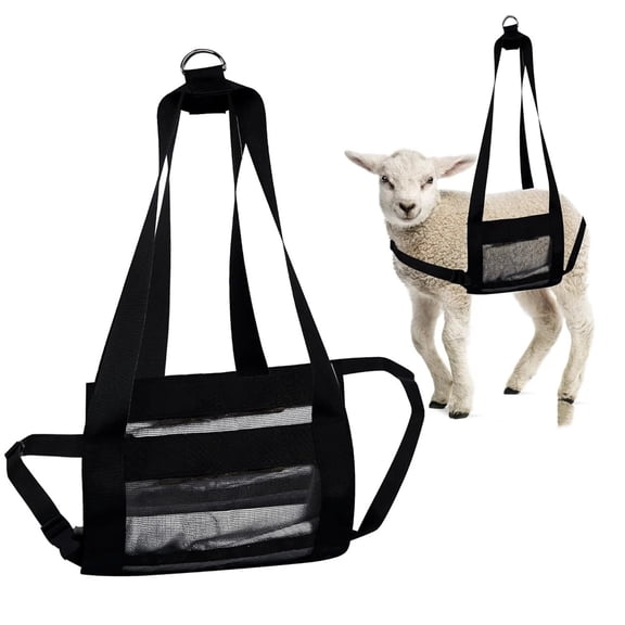 Calf Sling for Goat, Lamb, Sheep & Alpaca - Animal Weighing Sling - Newborn Livestock Calves & Baby Dogsblack