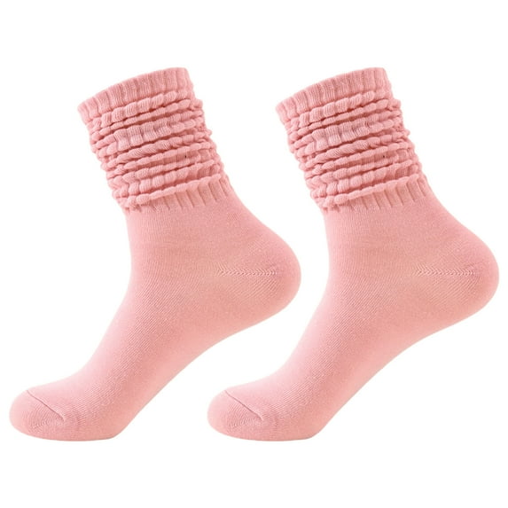 Calf Socks Slouch Socks Extra Long Knee Highs Scrunch Stacked Socks Ribbed Knitted Scrunchie Boot Socks for Women Girls