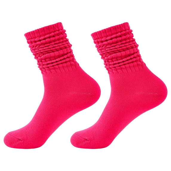Calf Socks Slouch Socks Extra Long Knee Highs Scrunch Stacked Socks Ribbed Knitted Scrunchie Boot Socks for Women Girls