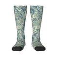 thumbnail image 1 of Calf Socks for Men Women, Paisley Green Knee High Socks, Running Athletic Cushion Tube Socks Boot Socks, 1 of 7