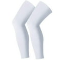 thumbnail image 1 of Calf Support Leg Sleeve, Elastic Compression Leg Cover, Unisex Sports Leg Guard, Breathable Stretch Leg Protector for Running Fitness Activity Fatigue Relief Practical Outdoor Sports Gear,White,S, 1 of 7