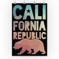 thumbnail image 1 of Calfiornia Republic - Bear with Geometric Pattern - Lantern Press Artwork (36x54 Giclee Gallery Print, Wall Decor Travel Poster), 1 of 1
