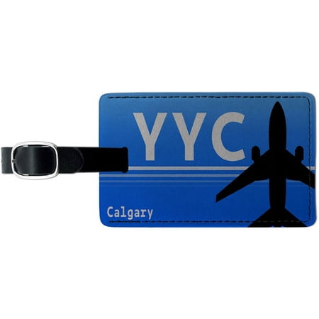Calgary AB (YYC) Airport Code Leather Luggage ID Tag Suitcase Carry-On price history and forecast - Graphics and More LEATHER.TAG.RECT.51071
