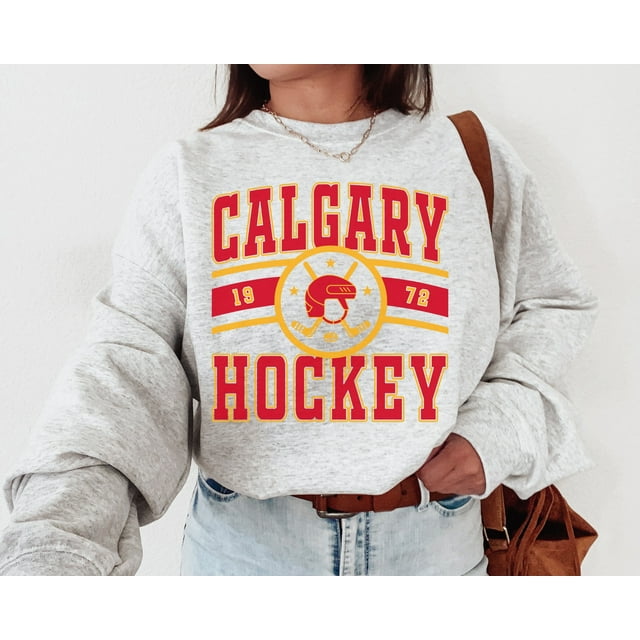 Calgary Flame Sweatshirt, Vintage Calgary Flame Sweatshirt \ Shirt