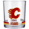 thumbnail image 1 of Calgary Flames 10oz. Banded Rocks Glass, 1 of 2