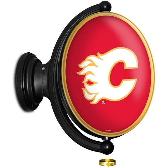 Calgary Flames 23'' x 21'' Illuminated Rotating Wall Sign