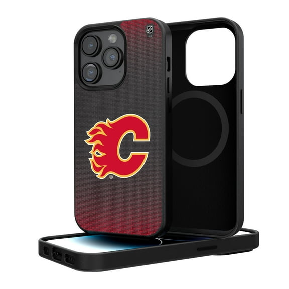 Calgary Flames Linen Logo iPhone Magnetic Bump Case