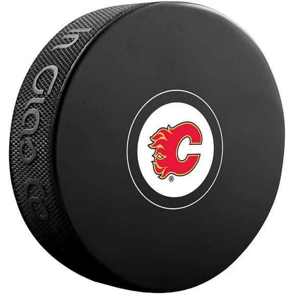Calgary Flames Unsigned InGlasCo Autograph Model Hockey Puck - Fanatics Authentic Certified