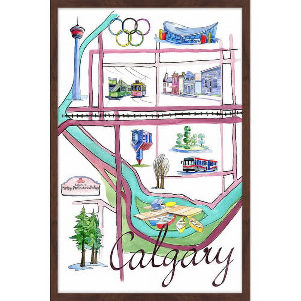 "Calgary Olympics 1" Framed Painting Print