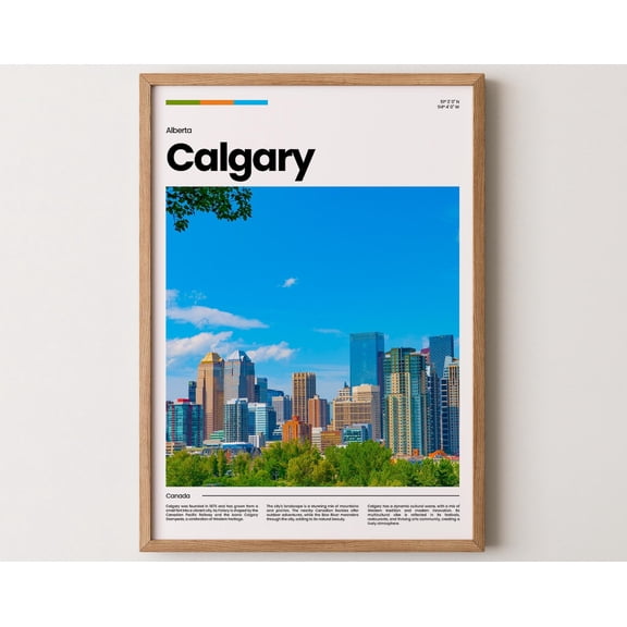 Calgary Poster, Calgary Print, Calgary Photo, Calgary Art, Canada Poster, Canada Print, Travel Poster Gift, 12x18 UNFRAMED